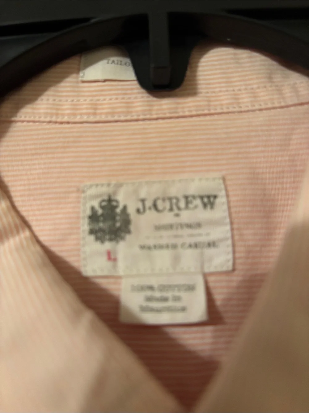 J. Crew Men's Button-Down Shirt in Pale Pink